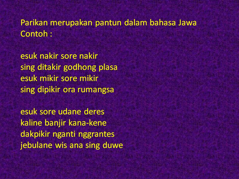 Contoh Puisi Bahasa Sastra Indonesia Jawa